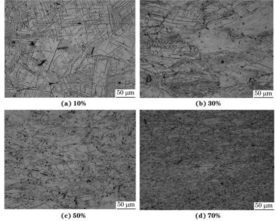 圖4 在980 ℃、應(yīng)變速率為0.010s-1 圖4 在980 ℃、應(yīng)變速率為0.010s-1